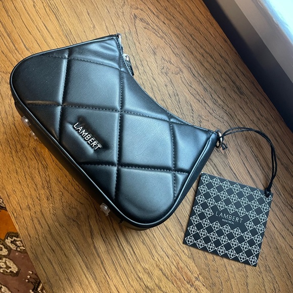 NWT Lambert Andy black quilted vegan leather 3 in 1 bag - Picture 8 of 14